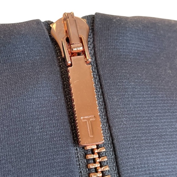 Ted Baker Bisslee Chatsworth Charcoal and Pink Floral Bodycon Dress - Picture 4 of 5